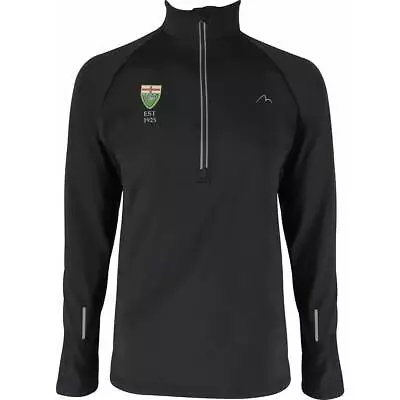 More Mile Mens Alaska ESAA Half Zip Long Sleeve Running Top - Black • £19.95