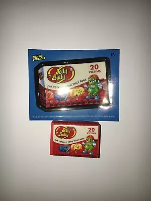 Wacky Packages Series 1 #12 Jelly Bully Eraser And Sticker Card • $10.07