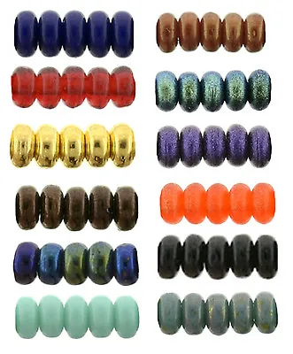 100 Tiny Czech Glass Rondelle Spacer Beads 3MM Opaque And Assorted Colors  • $1.59