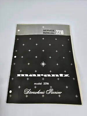 Marantz 2216 Stereo Receiver Service Manual - Original • $18.99