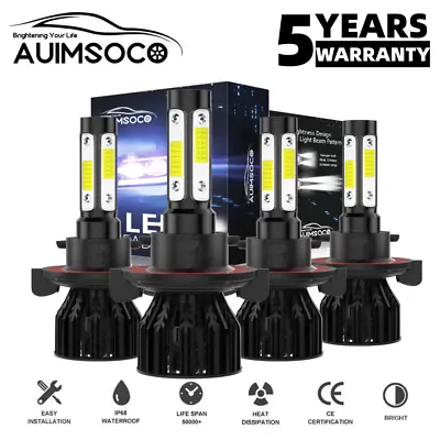 4x H13 LED Headlight High Low Beam Bulbs For Hummer H3 2006 2007 2008 2009 2010 • $49.99