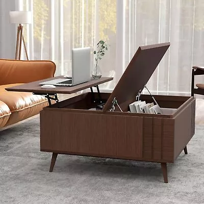 Lift Top Coffee Table With StorageMid Century Modern Square Coffee TableWood L • $218.35