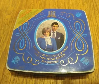 Tea Time Biscuit Tin To Commemorate Wedding Of Prince Charles & Lady Diana 1981 • £4.95