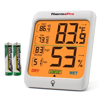 $12.29 • Buy ThermoPro TP53 Digital LCD Indoor Hygrometer Thermometer Room Humidity Meter