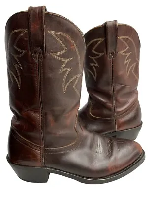 Durango TR763 Leather Dark Brown Embroidered Western Cowboy Boots Men's 9 D • $42.49