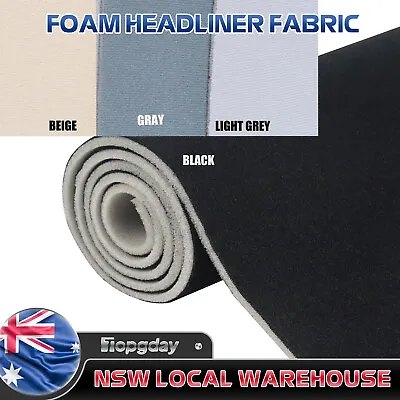 Auto Boat Roof Lining Cloth Foam Backed Headlining Fabric Upholstery Soundproof • $28.72