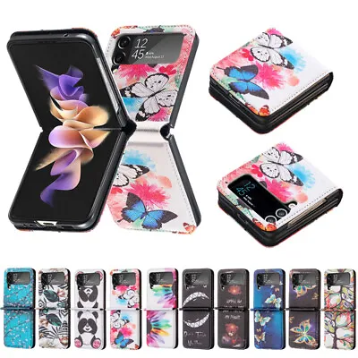 $16.99 • Buy For Samsung Galaxy Z Flip 4/3 5G Painted Patterned Case Flip Leather Phone Cover