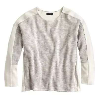 J. Crew Jaspe Neutral Colorblock Wool Blend Sweater Size XS • $24