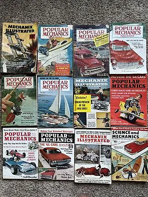 12 Vintage Popular Mechanics Mechanix Illustrated & Science Mechanics 1952-1964 • $21.37