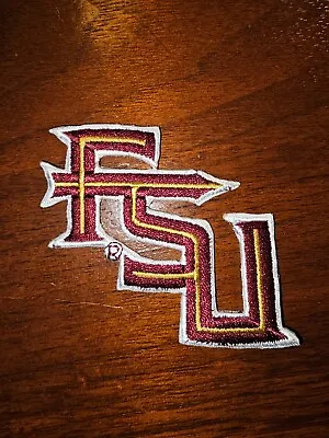 Florida State Seminoles Iron On Embroidered Patch 2.75  X  2.5  Red & White • $4.25
