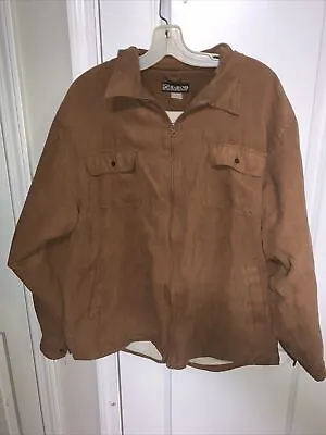 VINTAGE Haband Fleece Lined Jacket (L?) Camel Brown Micro Suede Fleece Lined • $27