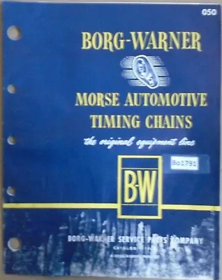 1963 Borg-Warner Morse Automotive Timing Chains Catalog • $4.95