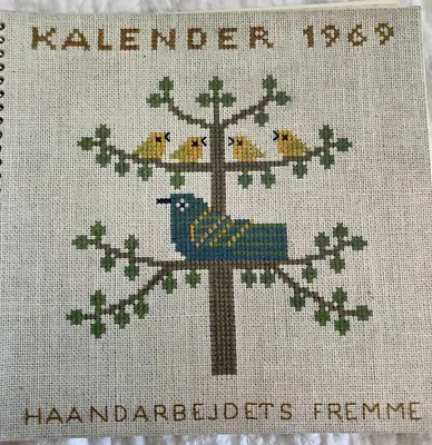 Danish Haandarbejdets Fremme Patterns Calendar 1969 Danish Handcraft Guild • $30