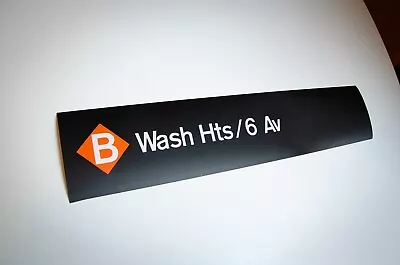 New York City Subway B Washington Heights 6 Avenue Roll Sign R32 MTA NYC TA • $34.99