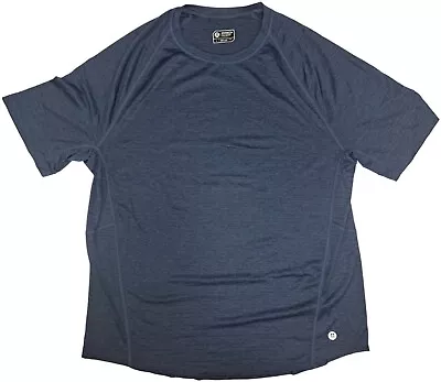 Mondetta Outdoor Project Men's Poly / Spandex Shirt Heather Navy LARGE • $12.95