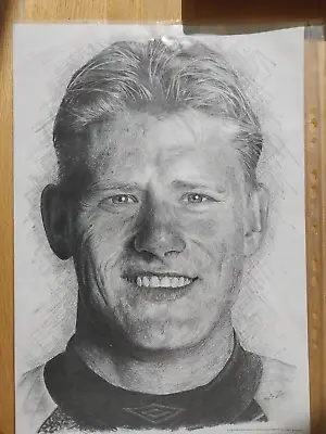 £1.30 • Buy Manchester United: Large Print Drawing Of Peter Schmeichel. Artist Jonathan Wood