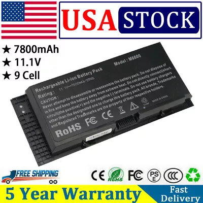 M6600 Laptop Battery For Dell Precision M4600 M4700 M4800 M6700 M6800 Type FV993 • $24.99