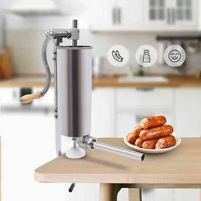 $75 • Buy 3L Sausage Filler Stuffer Sausage Commercial Meat Maker Machine Vertical 8Nozzle
