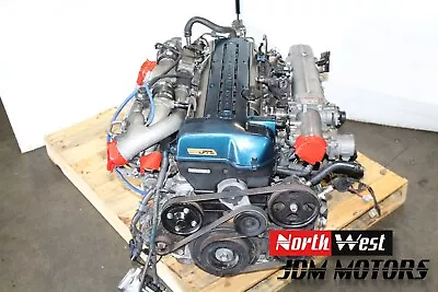 JDM Toyota 2JZ-GTE VVTI Engine W/ R154 5-Speed Manual Transmission FRONT SUMP • $10000