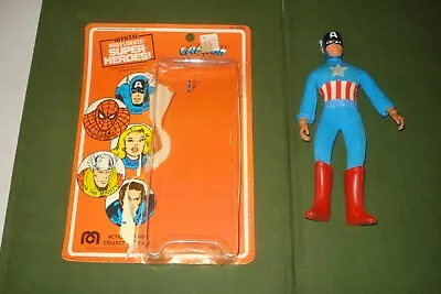 1975 VINTAGE MEGO CAPTAIN AMERICA FIGURE W/ORIGINAL CARD- 8  FIGURE MARVEL • $195