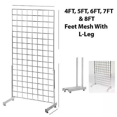 Mesh And L-legs Gridwall Mesh L-shaped Support Leg Retail Grid Display Panel New • £31.04