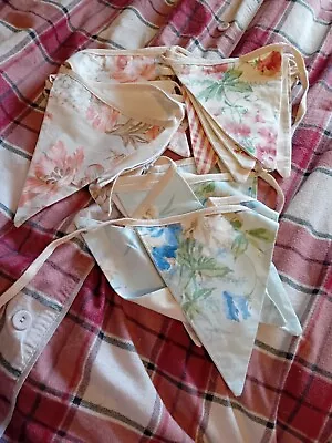 Vintage Style Laura Ashley Floral Bunting/Banner Decoration & Ribbon • £20