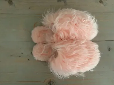 UGG FLUFF MOMMA PEACH MONGOLIAN CLOG SHEEPSKIN SLIPPERS WOMEN US 5 Nib • $59