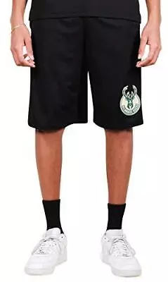 Ultra Game NBA Milwaukee Bucks Mens Mesh Basketball Shorts Black Medium • $37.19