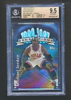 1997-98 Topps Generations #G2 Michael Jordan Refractor BGS 9.5 8J • $910