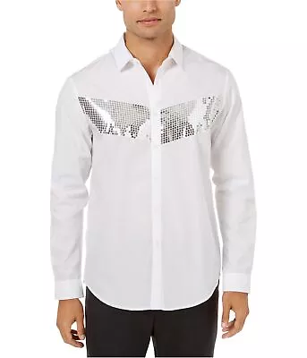 I-N-C Mens Sequins Chest Button Up Shirt • $32.70