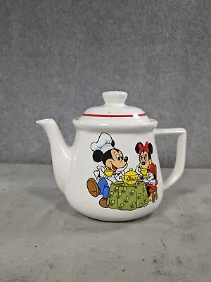Vintage Disney Mickey Mouse And Minnie Mouse Tableware Collection Ceramic Teapot • $29.98