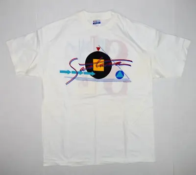 Band T-Shirt VTG 80s New Santana Band Promo Shirt XS C.1985 Memphis Design • $138.51