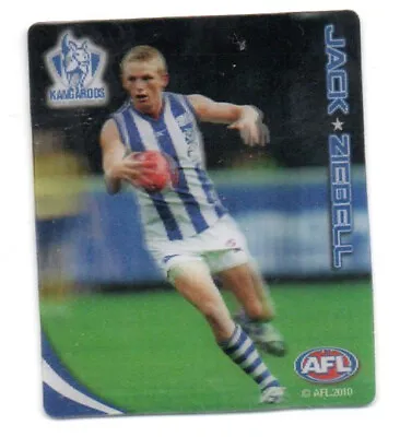 2010 AFL ULTRA 3D FOOTY PLAYS SNACKBRANDS - #48 Jack ZIEBELL (NORTH MELBOURNE) • $5