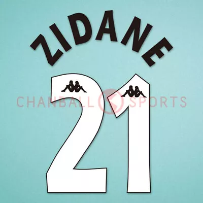 Zidane #21 1997-1998 Juventus Homekit Nameset Printing • £13.19