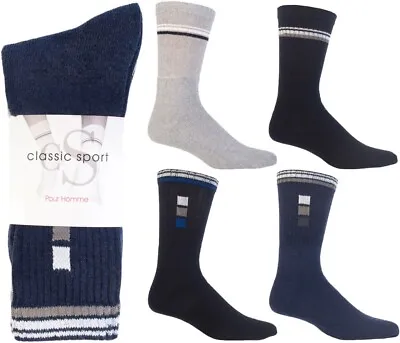 £4.97 • Buy 3 Pairs Of Mens Big Foot Cotton Running Performance Sport Socks Size 11-14 Large