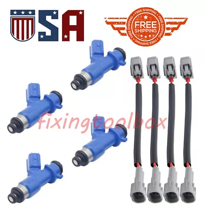 4x 410cc Fuel Injectors W/Plug & Play Adapters 16450RWCA01 For Acura RDX Integra • $39.49