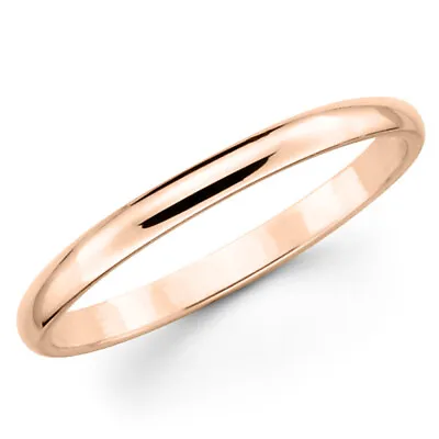 Solid 10K Rose Gold 2mm 3mm 4mm 5mm 6mm Comfort Fit Men Women Wedding Band Ring • $84