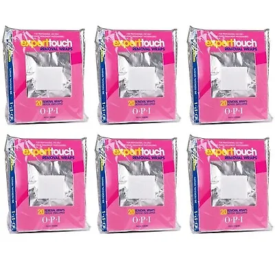 OPI Expert Touch Gel Nail Polish Remover Foil Wraps 20 Pcs Pack Of 6 (New) • $10.95