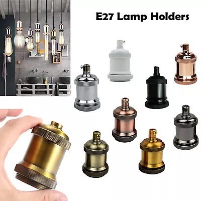 E27 Vintage Industrial Light Bulb Lamp Holder Antique Retro Edison Fitting UK • £5.64