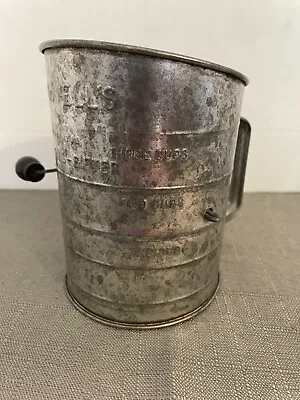 Vintage Bromwell's 3  Cup Measuring Flour Sifter Made In USA • $12