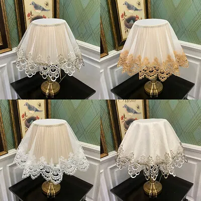 70cm Lamp Shade Vintage Elegant Lampshade Table Lamp Covers Lace Cover Cover • £7.55