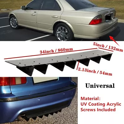 34x5  Universal Black Fit For Lincoln LS 00-06 Rear Bumper Diffuser Fin Splitter • $51.54