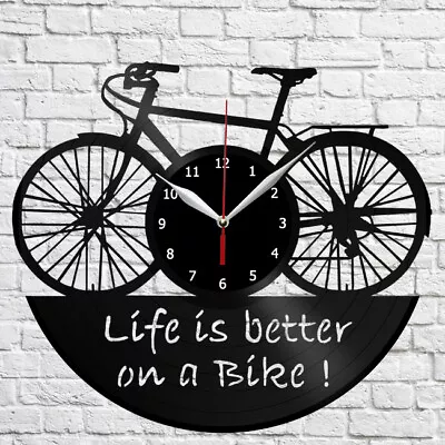 Bike Cycle Vinyl Record Wall Clock Fan Art Decor Original Gift 3829 • $14.99