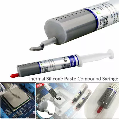 £2.49 • Buy Thermal Paste Silicone Heatsink Compound Cooling Grease Syringe For PC Processor