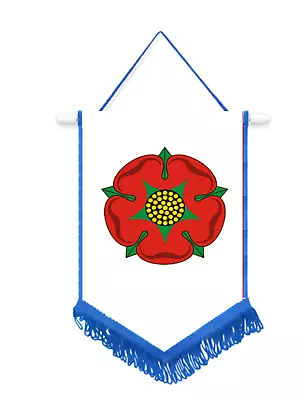 Lancashire Old County Car / Wall Pennant With Blue Border Fantastic Souvenir  • £9.99