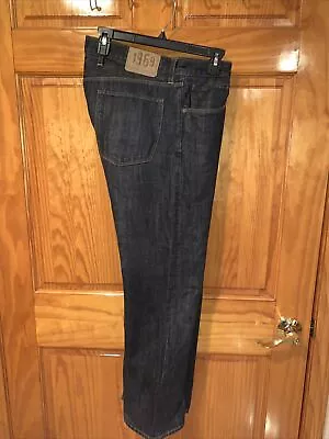 Gap 1969 Black Low Rise Denim Jeans Straight Fit Mens Size 36X30 Excellent • $34.95