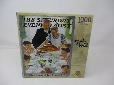 MasterPieces Norman Rockwell 1000 Puzzles Collection - Freedom From Want  • $17.99