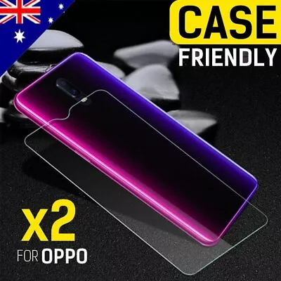 2x Tempered Glass Screen Protector For Oppo Reno Z R17 R15 Pro AX7 AX5s A3S A57 • $3.95