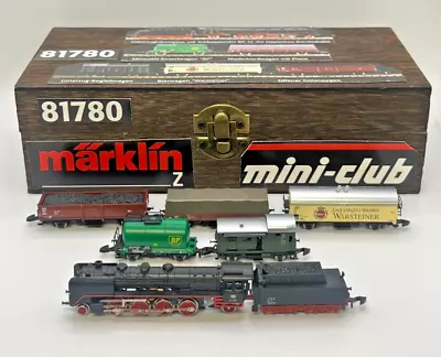 Z Scale Marklin 81780 BR 41 Locomotive And 5 Freight Car Set Custom Wood Case • $324.99