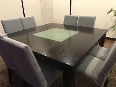$100 • Buy Dining Table, 8 Chairs And A Rug